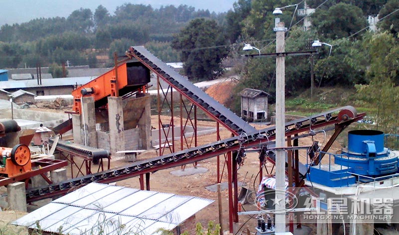 石頭制砂機(jī)生產(chǎn)現(xiàn)場
