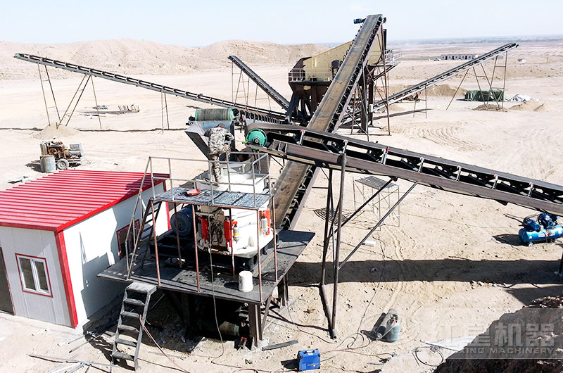 打石子設(shè)備生產(chǎn)現(xiàn)場(chǎng)